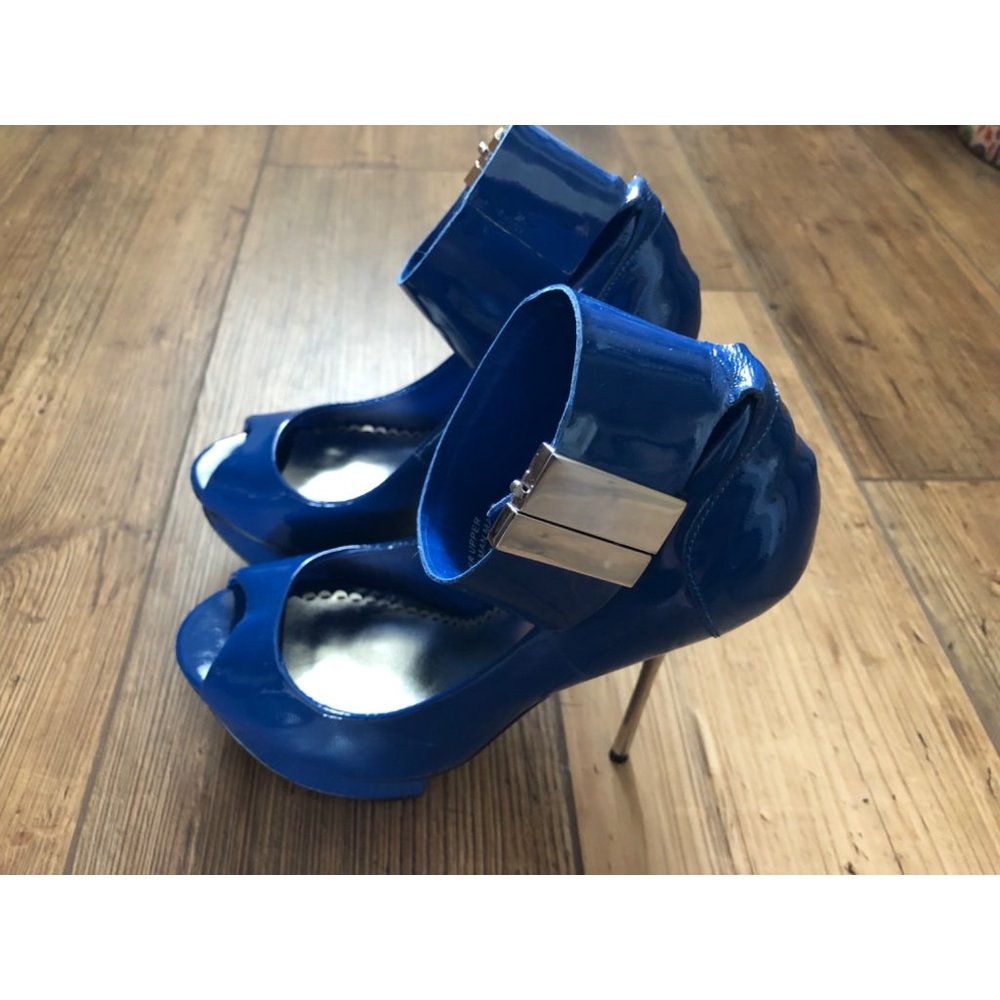 Bebe ladies high heels for women size 6 US blue strap
